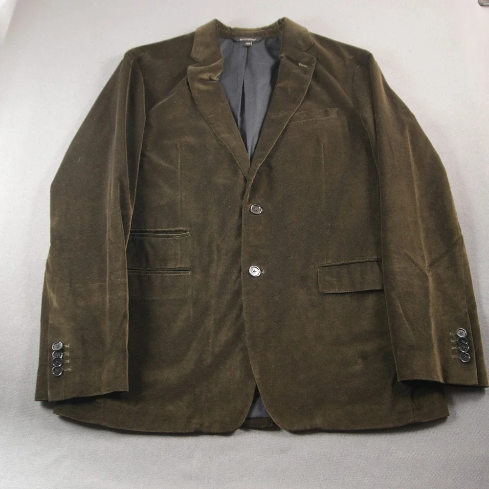 Banana Republic Profilo Italia Velvet Men Blazer Smoke Jacket 42R Green Retro